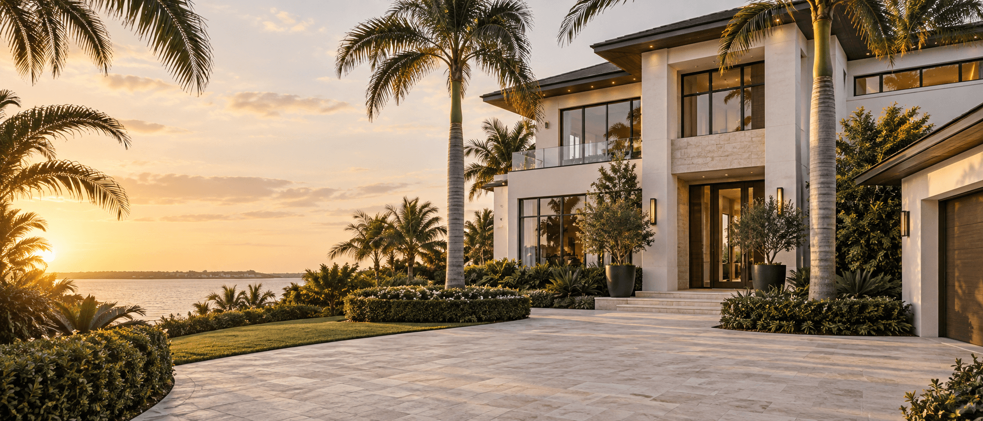 Barbara B.M. Real Estate homepage with a South Florida waterfront home